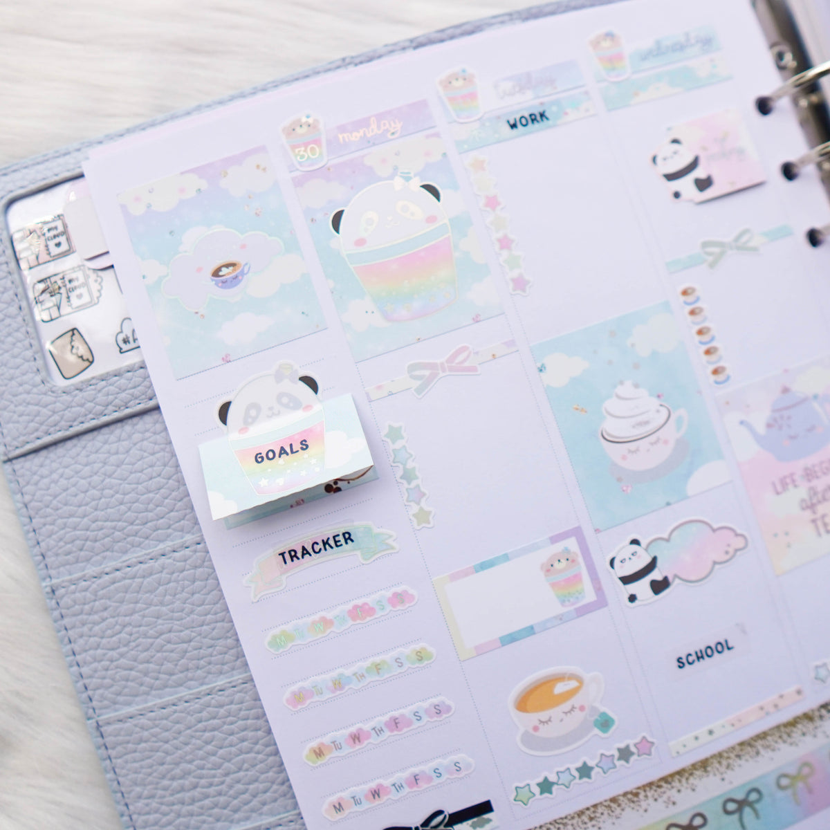 Planner Stickers : Positivi-TEA - Mini Elements // Holo Silver Foil (B