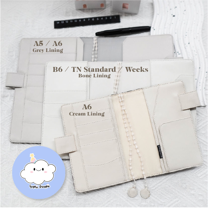 Planner Cover : Beige Lace Fabric (A6 / Hobo Techo) // Pre Order