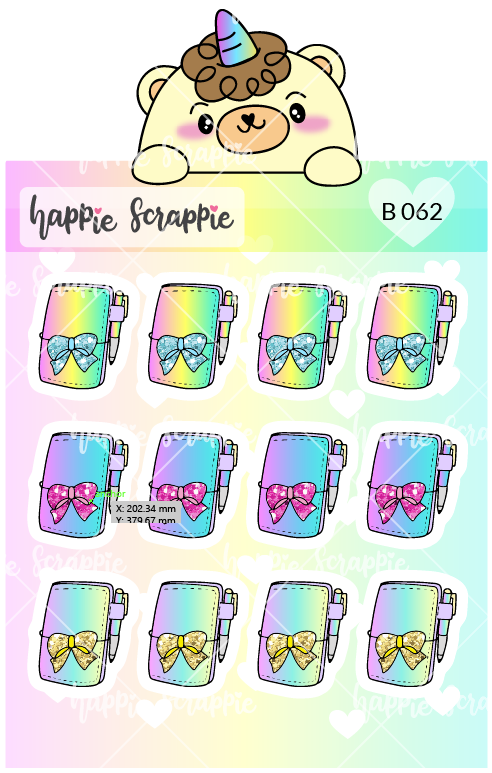 Planner Stickers : Rainbow Travel Notebook (B062)