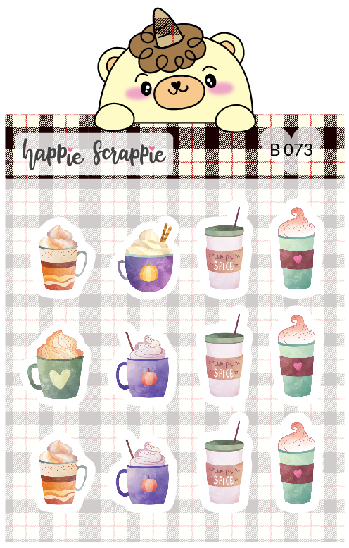 Planner Stickers : Pumpkin Spice Latte (B073)