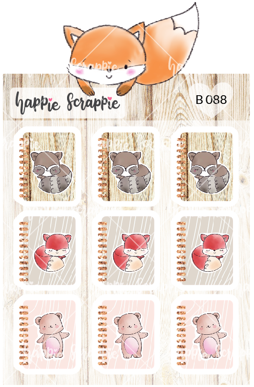 Planner Stickers : Whimsical Forest Planners (B088)