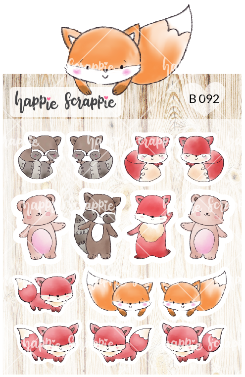 Planner Stickers : Whimsical Forest Sampler (B092)