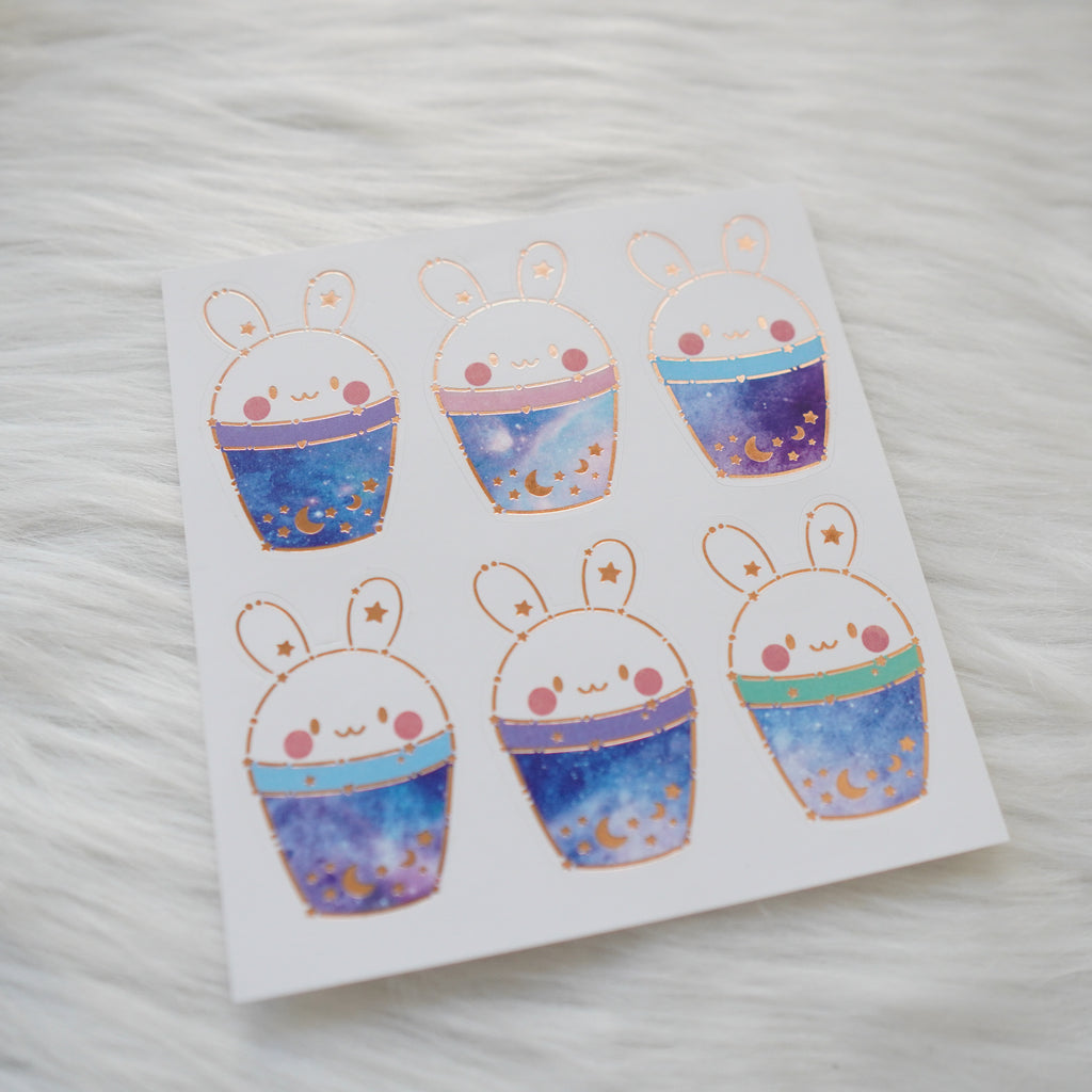 Foiled Stickers : Constellation // Boba Bunny