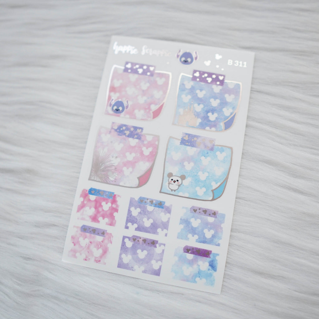 Planner Stickers : Magic // Foiled Stickie Notes (B311)