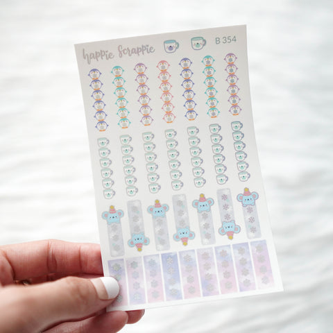 Planner Stickers : Positivi-TEA - Mini Elements // Holo Silver Foil (B