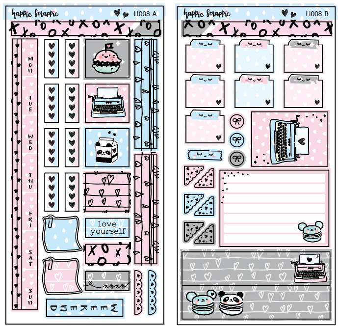 Sweethearts | Hobonichi Weeks Sticker Kit