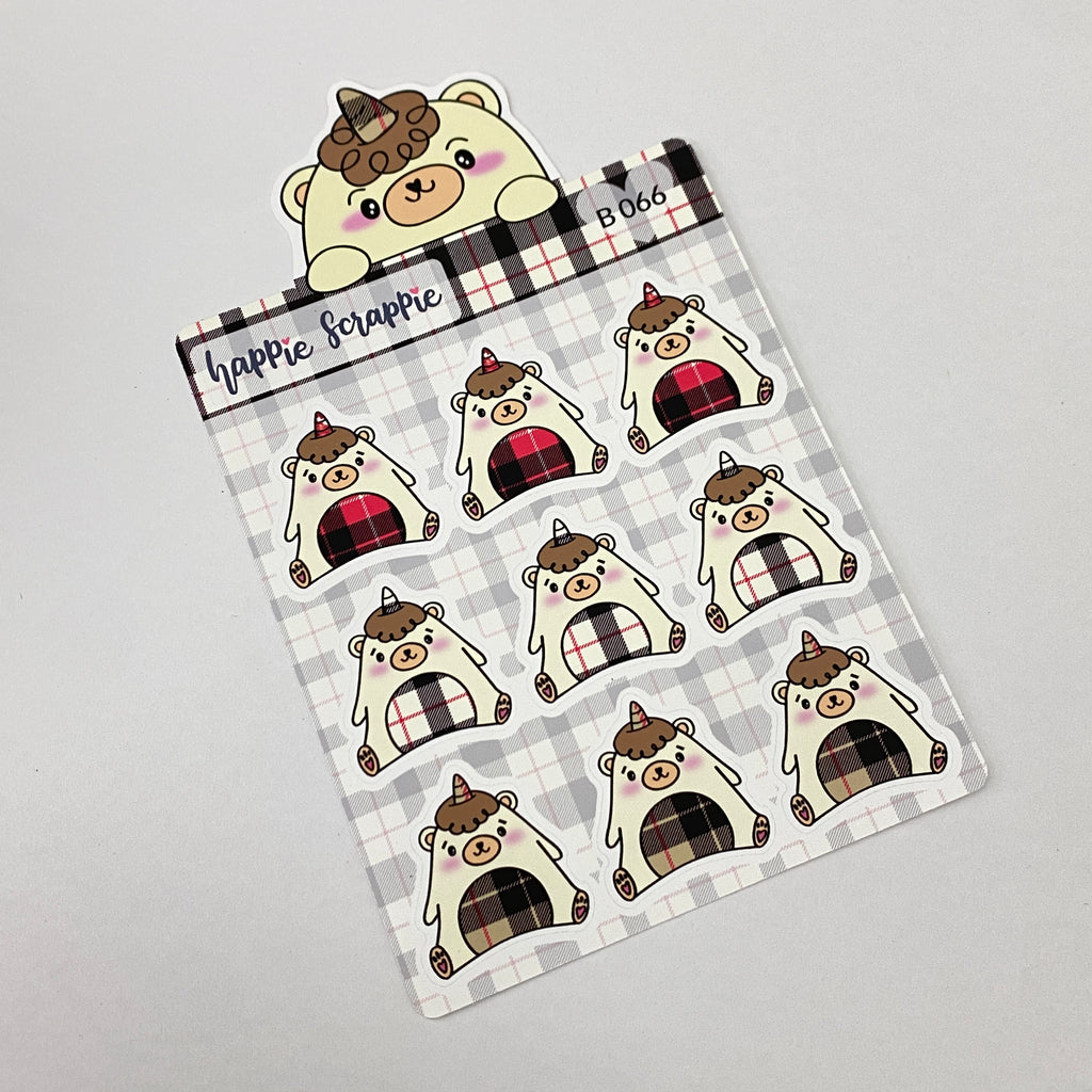 Planner Stickers :  Fall Beariecorn (B066)